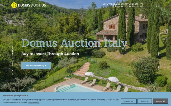 Screenshot of domusauction.it
