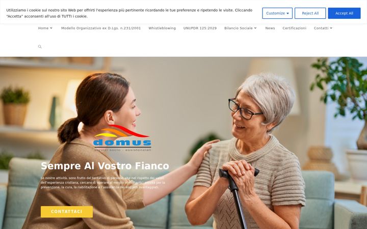 Screenshot of domuscooperativasociale.it
