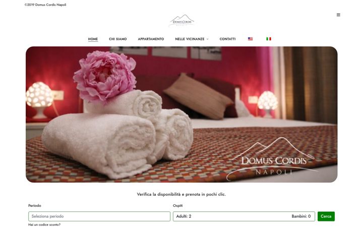 Screenshot of domuscordisnapoli.com