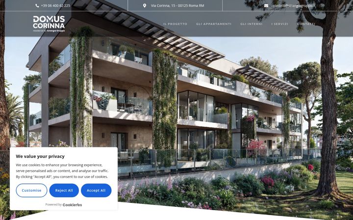 Screenshot of domuscorinna.it