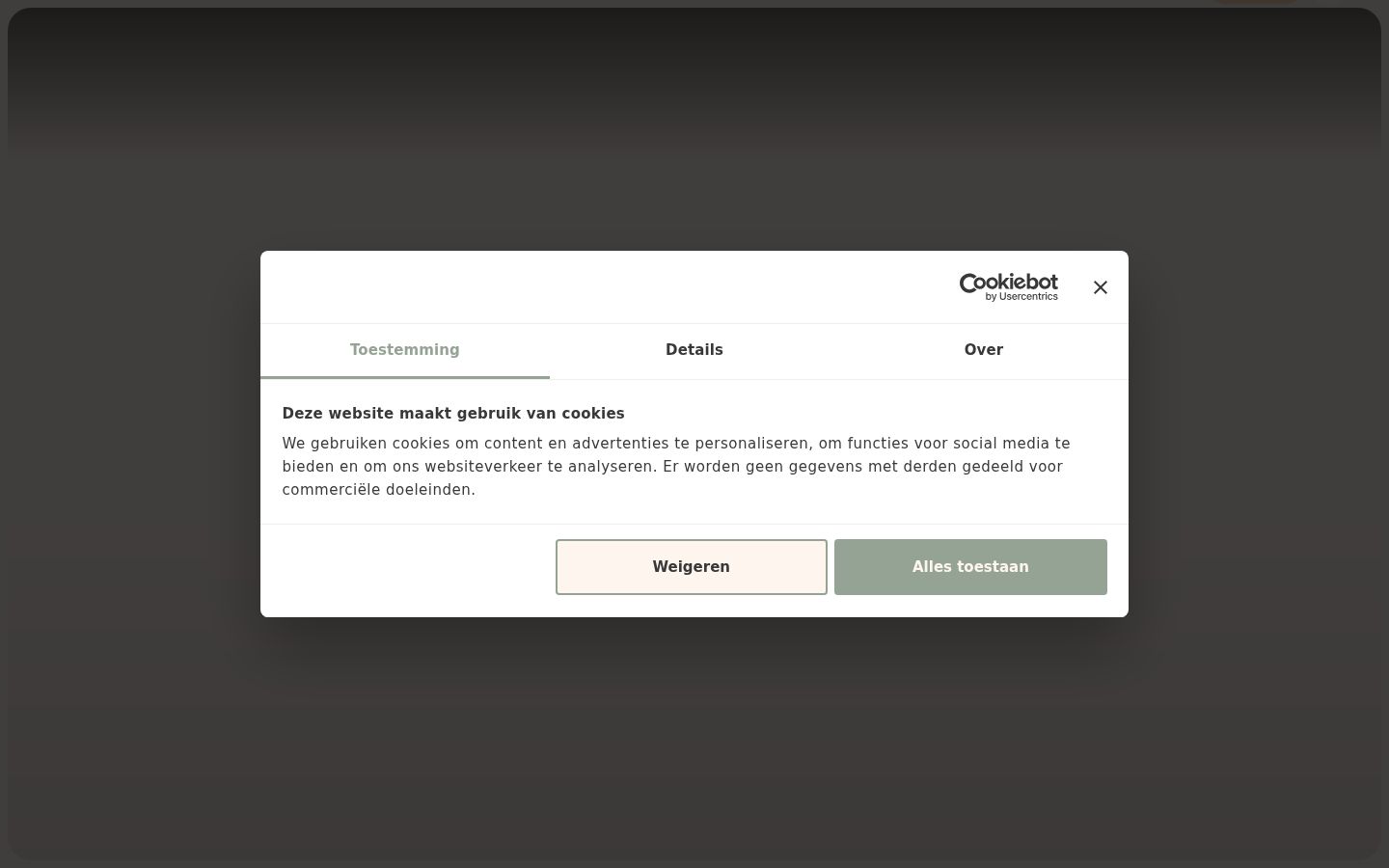 Snímek obrazovky baneru souhlasu zobrazeného před jakoukoli interakcí