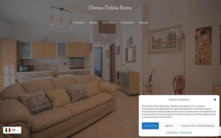 Screenshot of domusdeliziaroma.it
