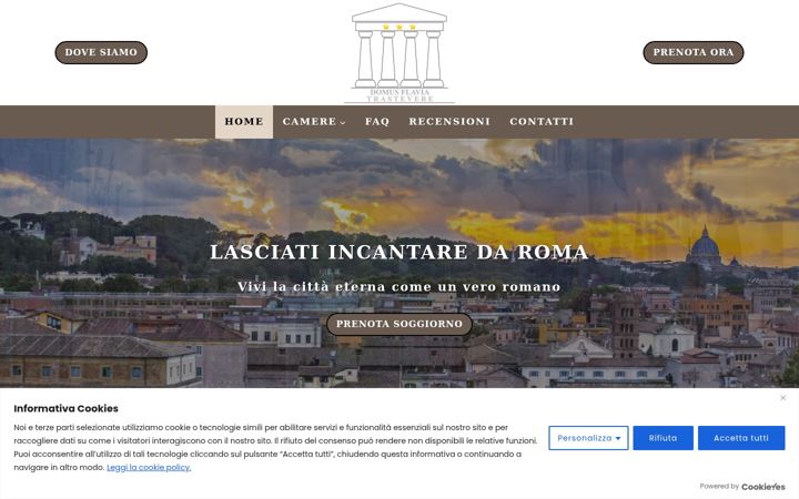 Screenshot of domusflaviatrastevere.com