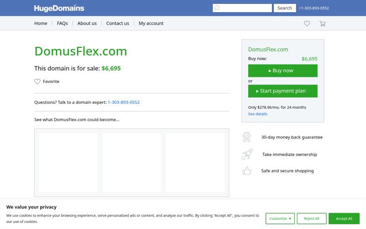Screenshot of domusflex.com