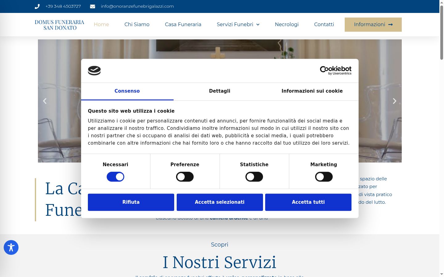 Snimka zaslona bannera za privolu prikazanog prije bilo kakve interakcije