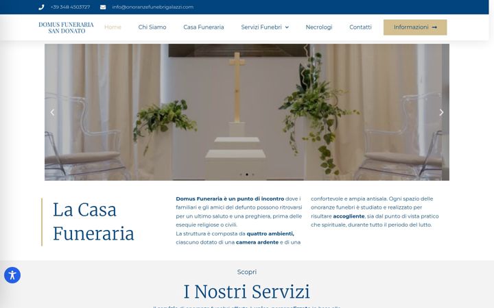 Screenshot of domusfunerariasandonato.it