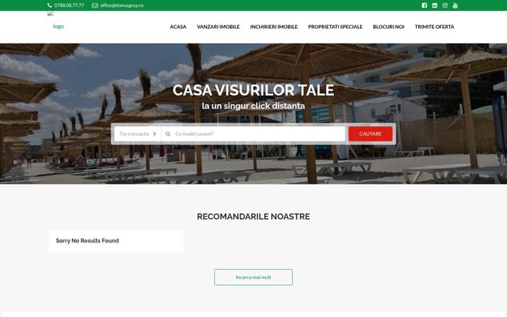 Screenshot του domusgrup.ro
