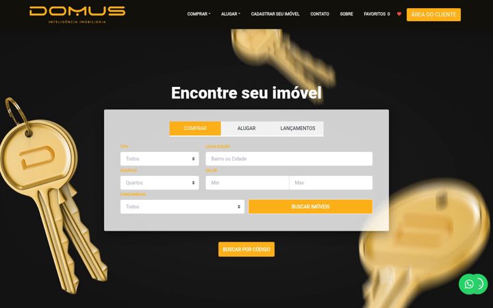 Captura de pantalla de domusimobi.com.br