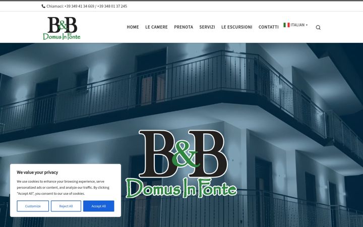 Screenshot of domusinfonte.it