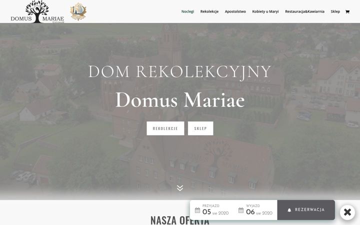Skærmbillede af domusmariae.eu