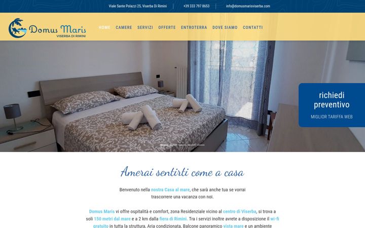 Screenshot of domusmarisviserba.com