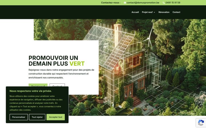 Screenshot of domuspromotion.be