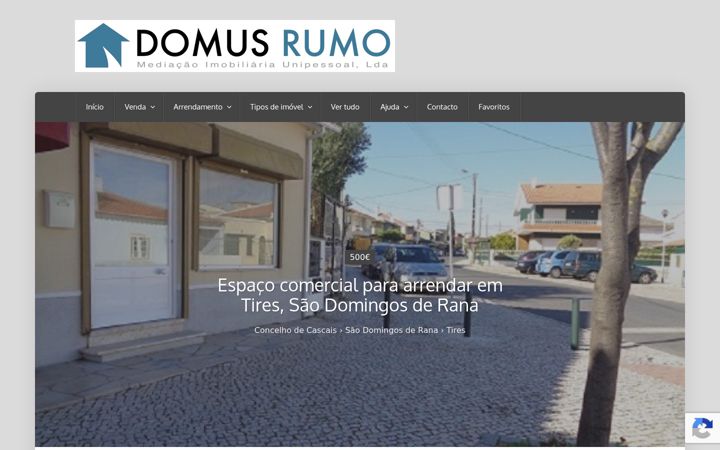 Ekraanipilt saidist domusrumo.pt
