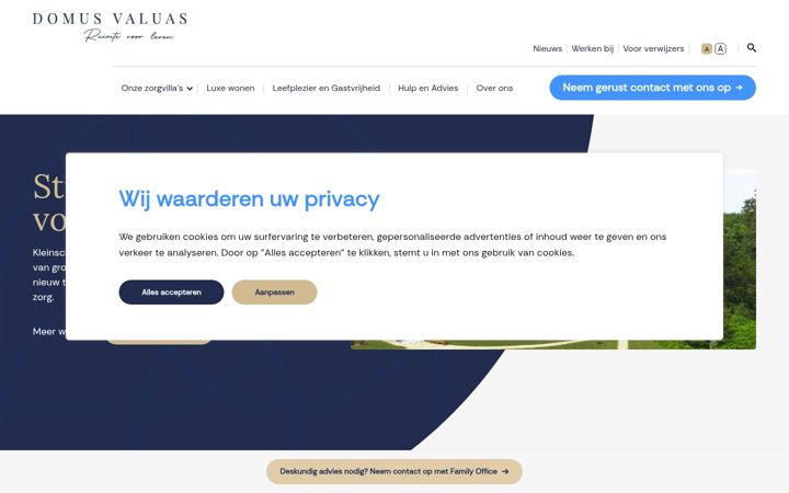 Screenshot of domusvaluas.nl