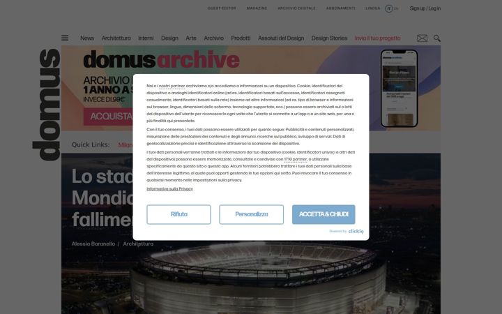 Snímek obrazovky domusweb.it
