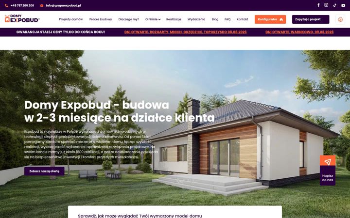Snimka zaslona za domy-expobud.pl