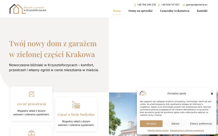 Snimka zaslona za domy-krzysztoforzyce.pl