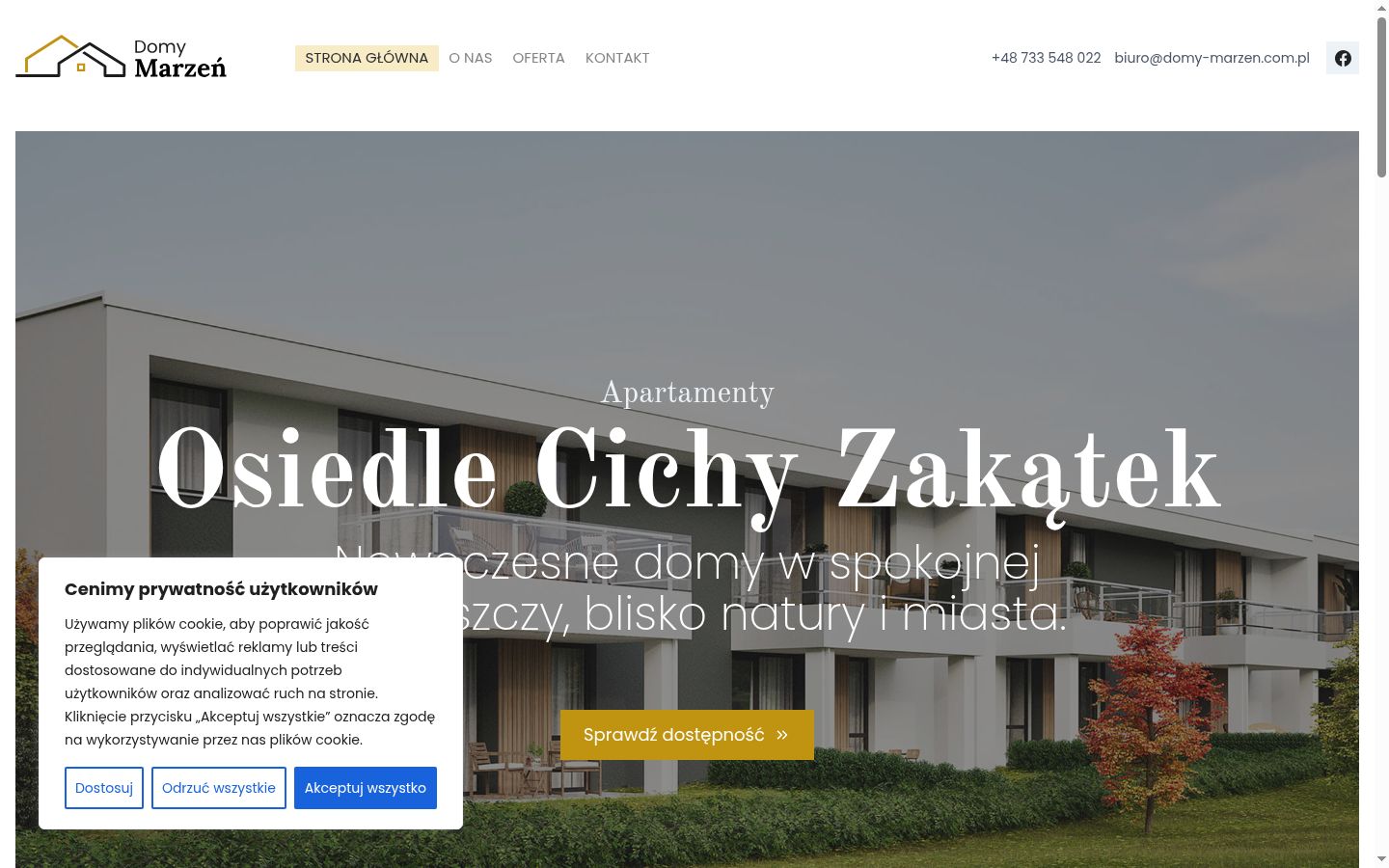 Zrzut ekranu banera zgody wyświetlanego przed jakąkolwiek interakcją
