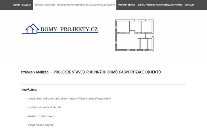 Snímek obrazovky domy-projekty.cz