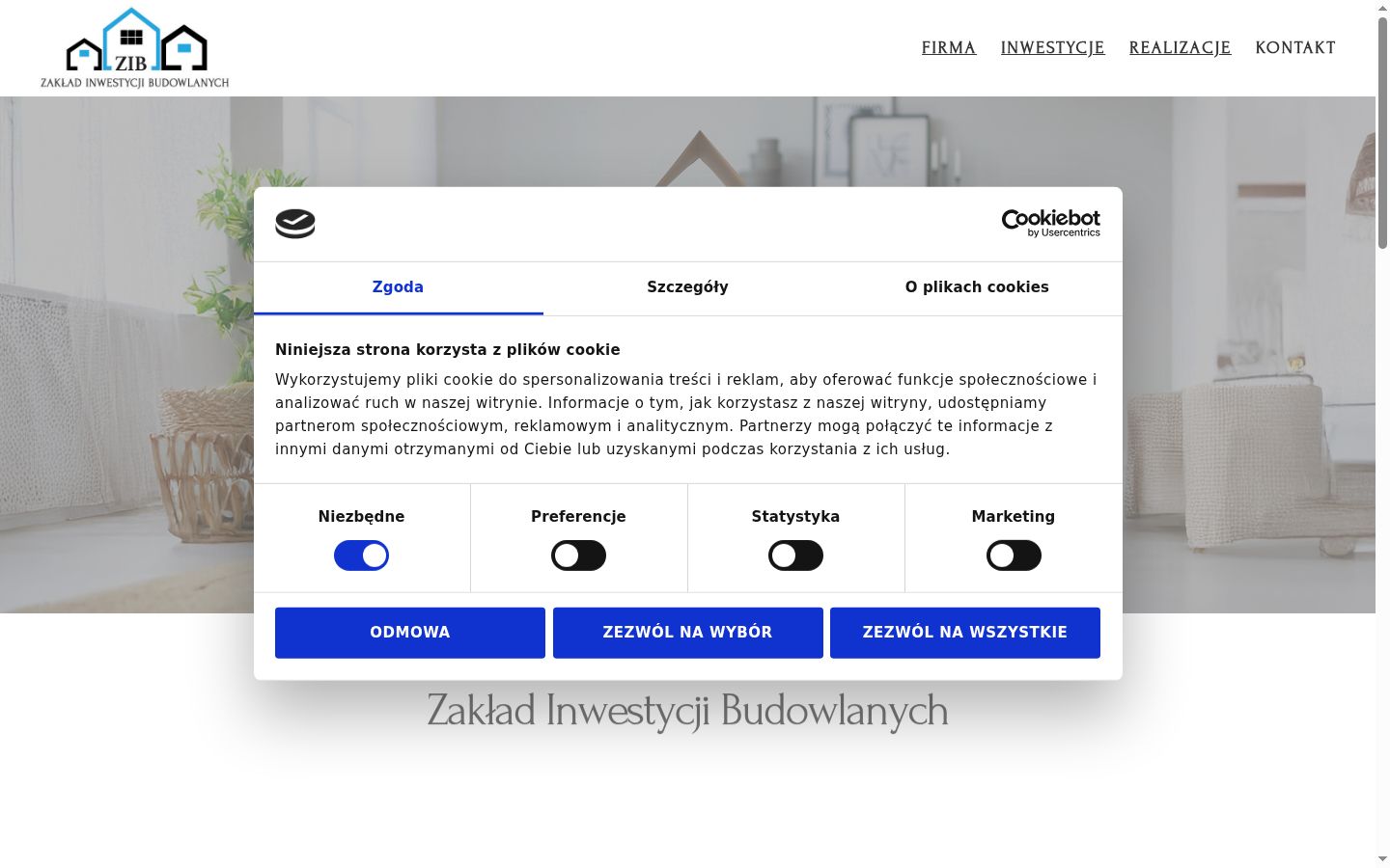 Screenshot des Einwilligungsbanners vor jeglicher Interaktion