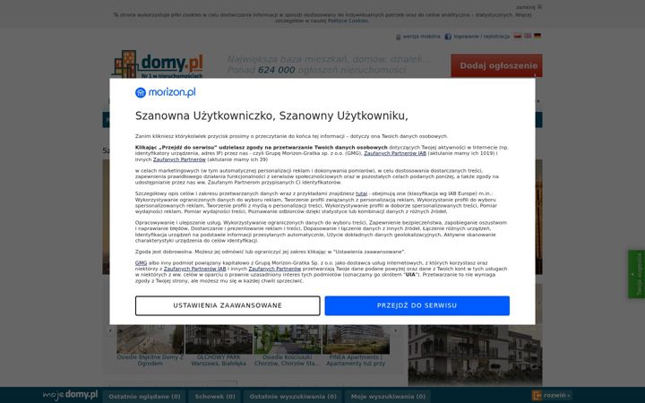 Skærmbillede af domy.pl
