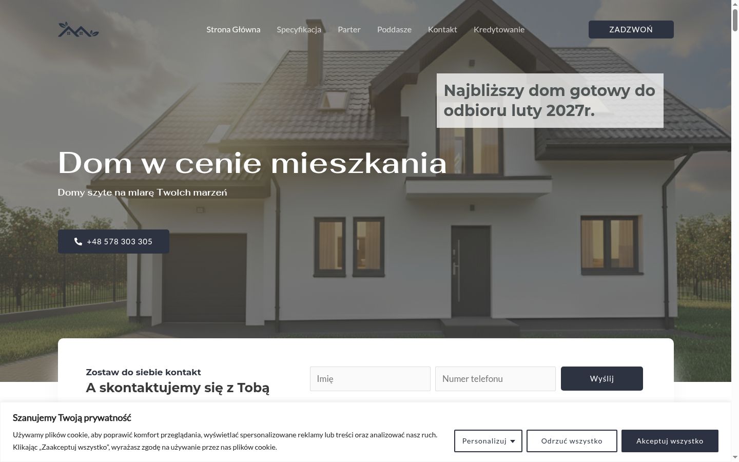 Snimka zaslona bannera za privolu prikazanog prije bilo kakve interakcije