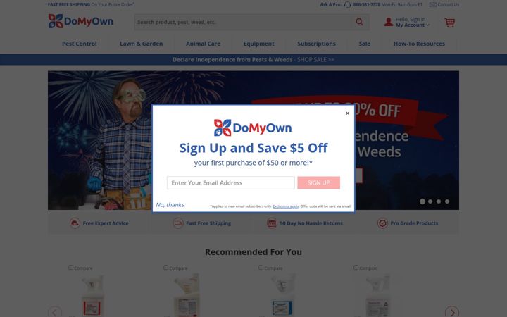Captura de ecrã de domyown.com