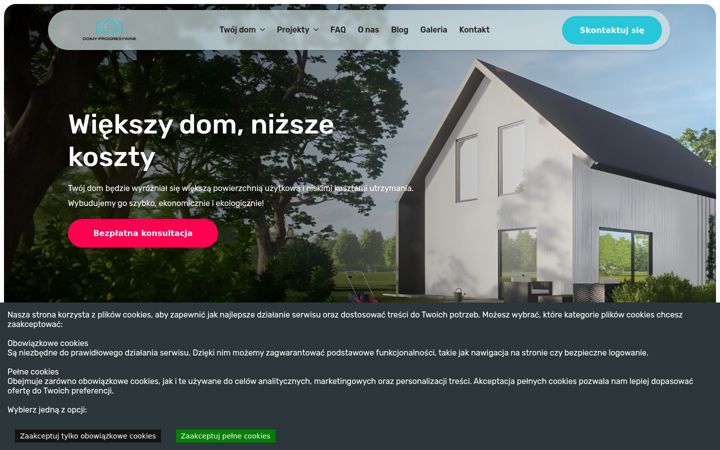 Snimka zaslona za domyprogresywne.pl