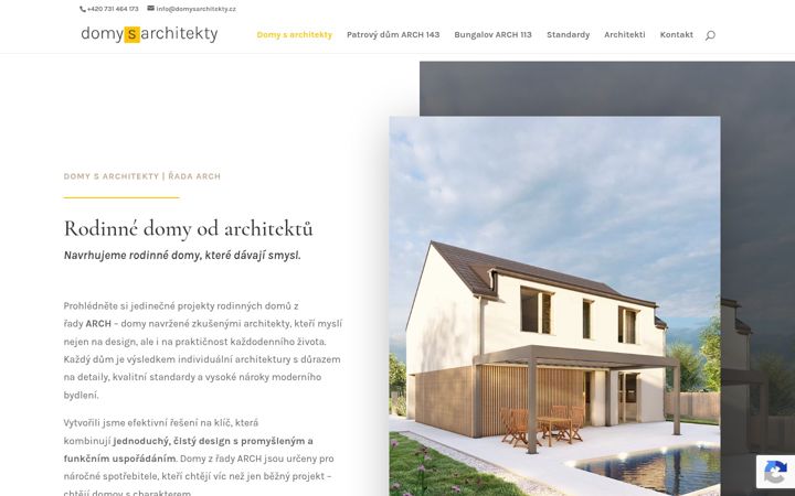 Screenshot of domysarchitekty.cz