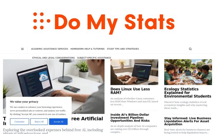 Screenshot of domystats.com