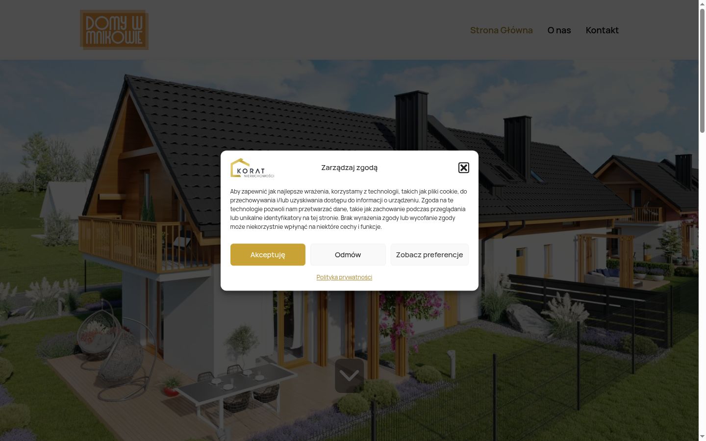 Snímek obrazovky baneru souhlasu zobrazeného před jakoukoli interakcí