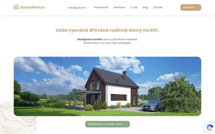 Screenshot of domyzdreva.cz