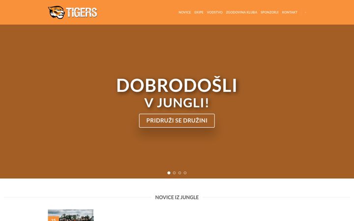 Ekrano kopija domzalskitigri.si