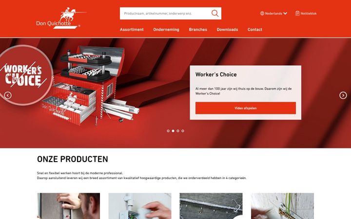 Screenshot of don-quichotte.nl