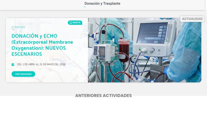 Screenshot of donacionytrasplante.com
