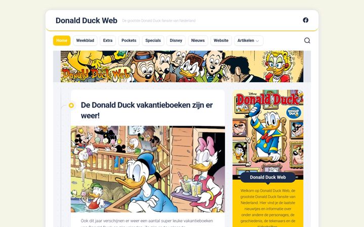 Captura de pantalla de donaldduckweb.nl