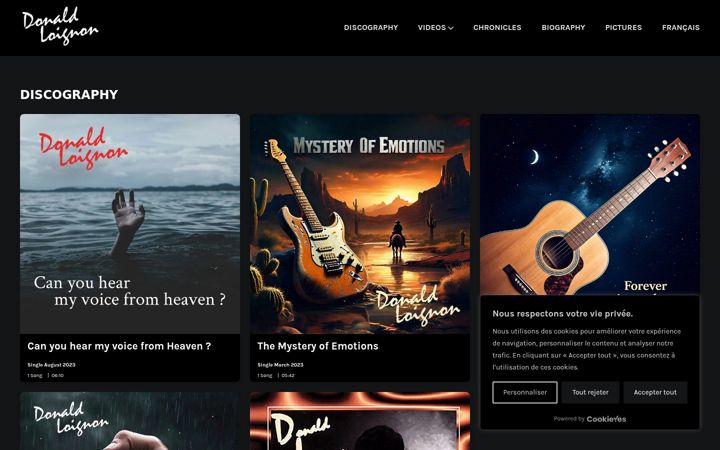 Screenshot of donaldguitar.com