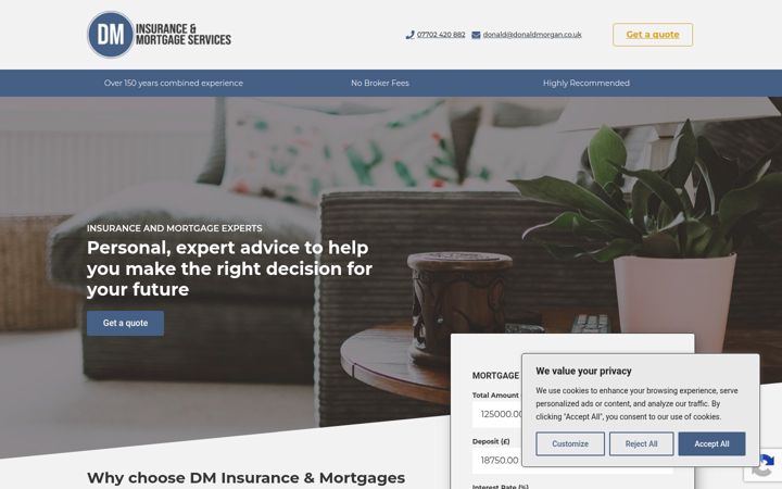 Screenshot of donaldmorgan.co.uk
