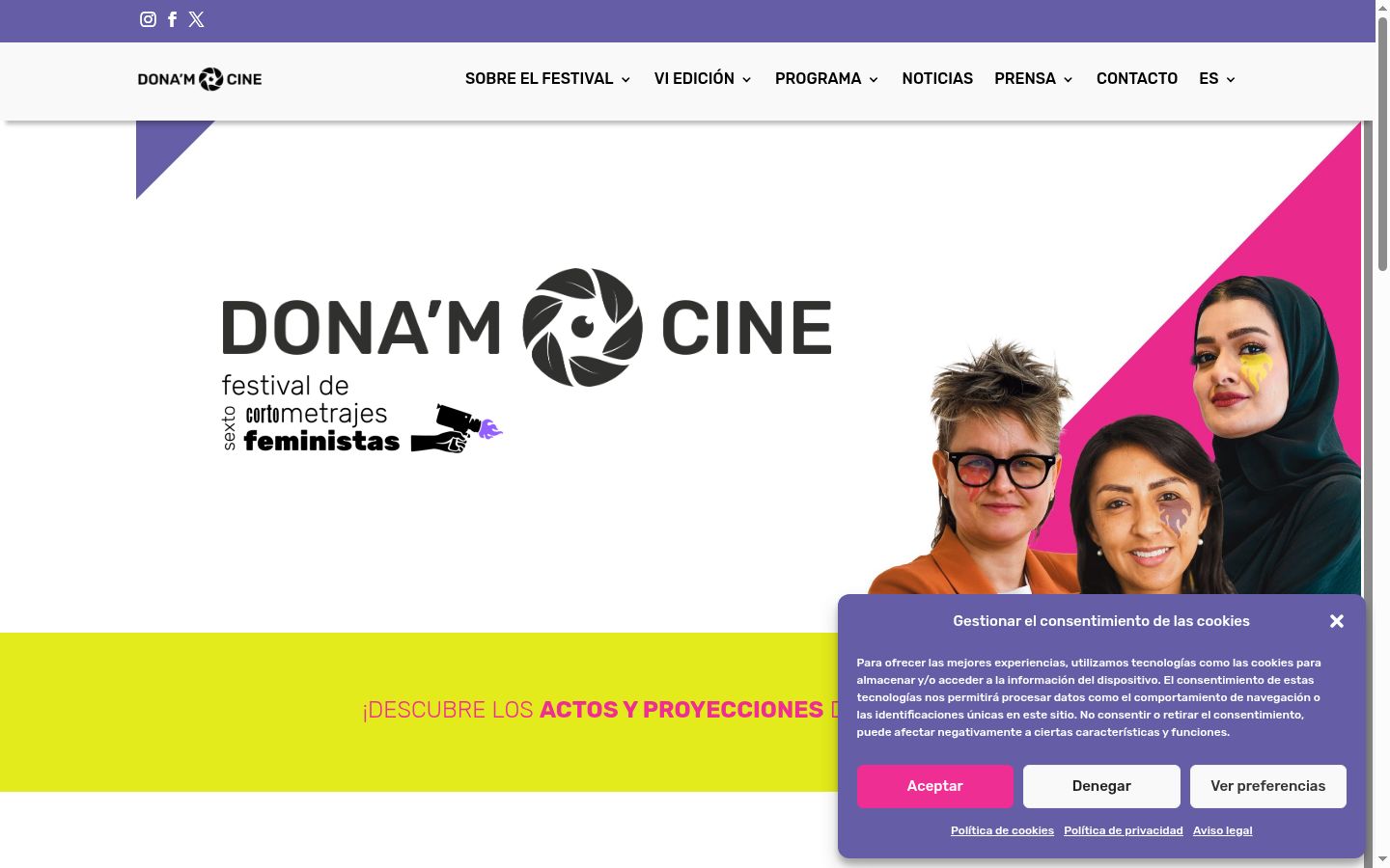 Screenshot tal-banner tal-kunsens muri qabel kwalunkwe interazzjoni