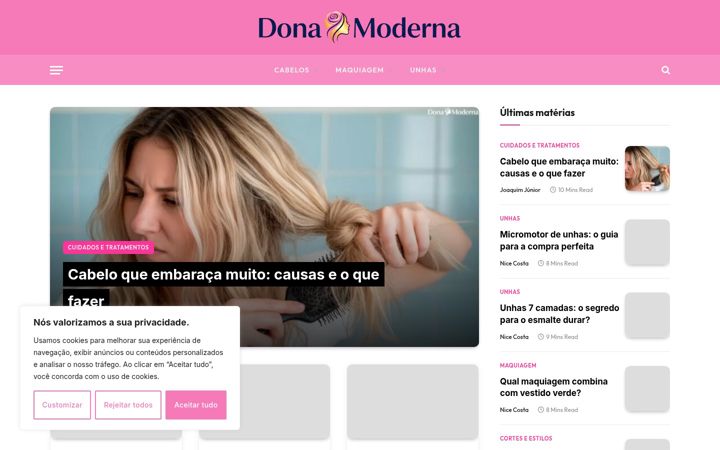 Capture d'écran de donamoderna.com.br