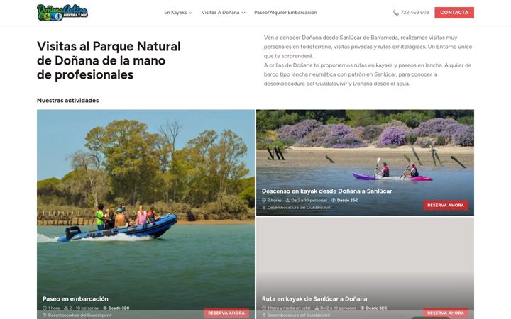 Screenshot of donana-activa.com