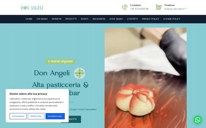 Screenshot van donangeli.it