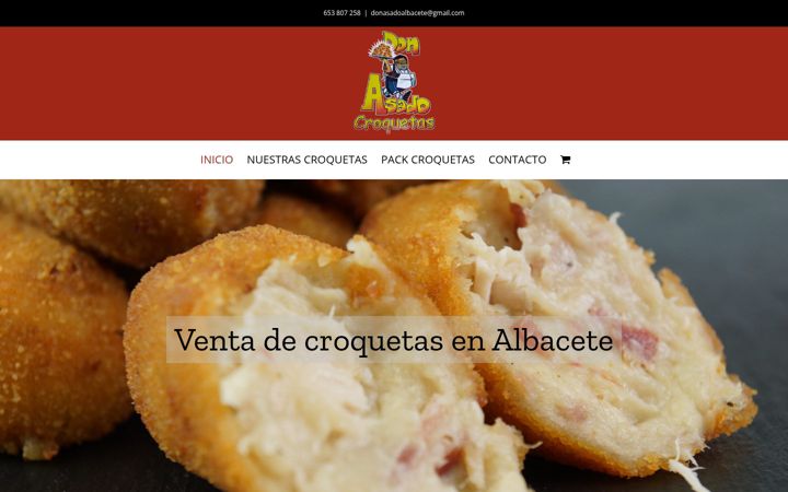 Screenshot of donasadocroquetas.com