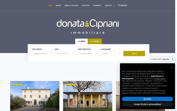 Screenshot van donataciprianiimmobiliare.it