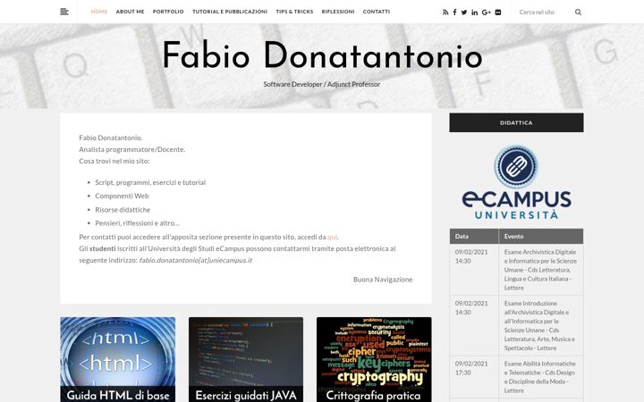 Snímek obrazovky donatantonio.net