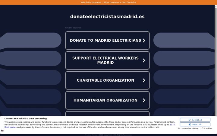 Screenshot of donateelectricistasmadrid.es
