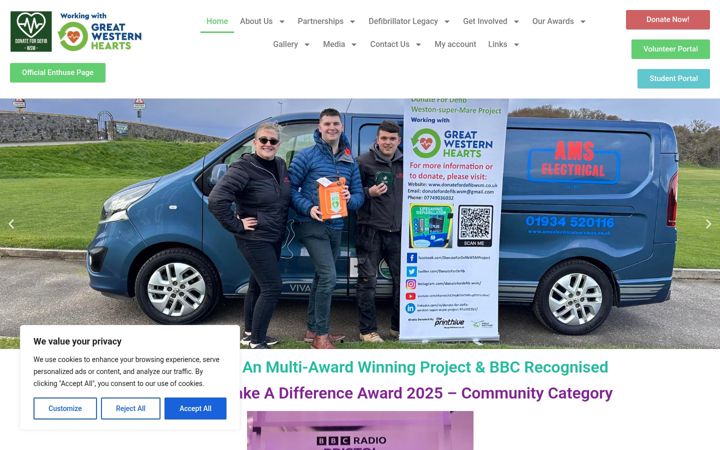 Screenshot of donatefordefibwsm.co.uk