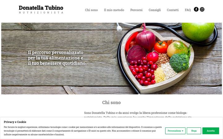 Screenshot van donatellatubino.it