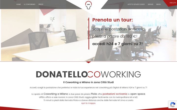 Screenshot van donatellocoworking.it