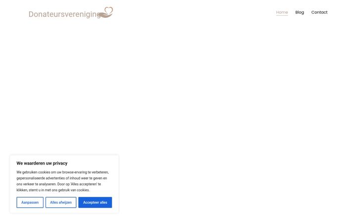 Captura de pantalla de donateursvereniging.nl